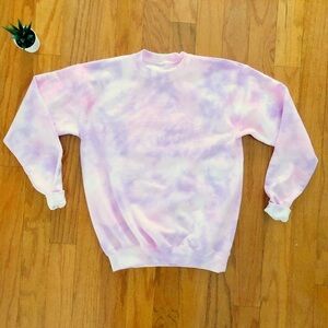 NEW Galaxy tie dyed sweatshirt top soft S-3X pink